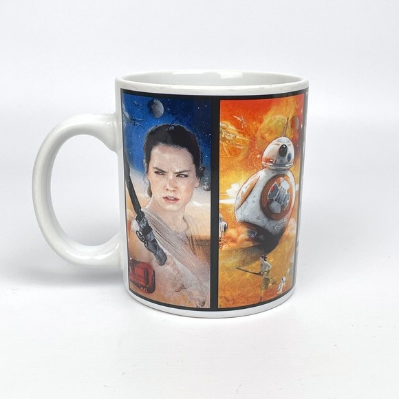 Star Wars The Force Awakens Picture Panels 12 fl oz Porcelain Coffee Mug Cup - Picture 1 of 7